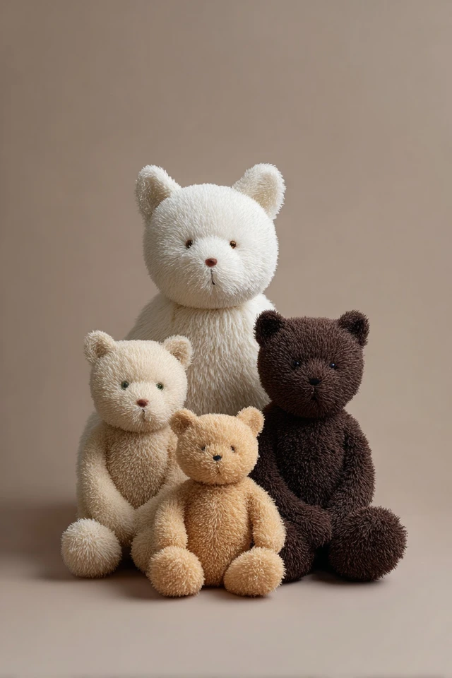 Fluffy Cat Doll Product Photo Soft Studio Lighting