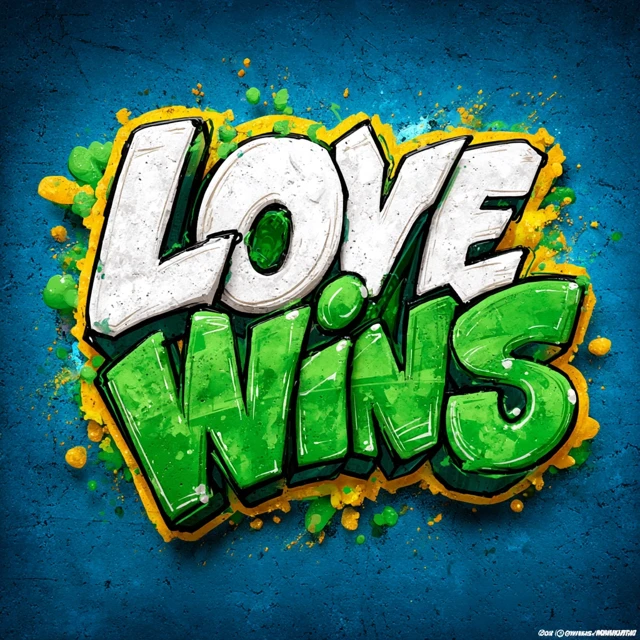 Love Wins Graffiti Art