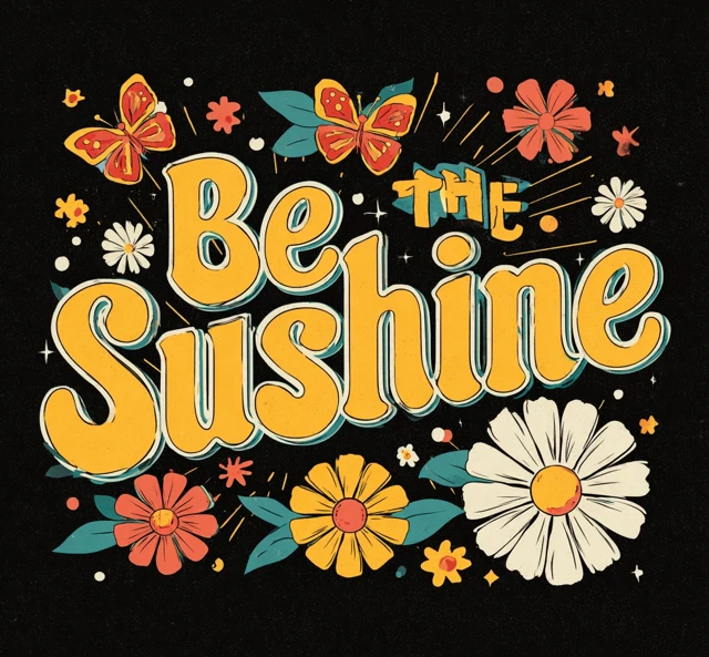 Be the Sunshine Retro TShirt Design