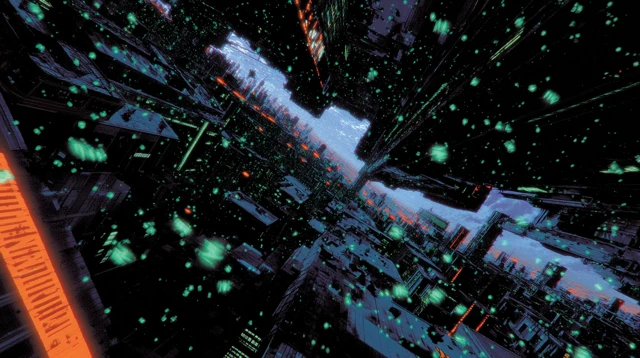 Retro Cyberpunk Anime Cityscape Inspired by Persona 5