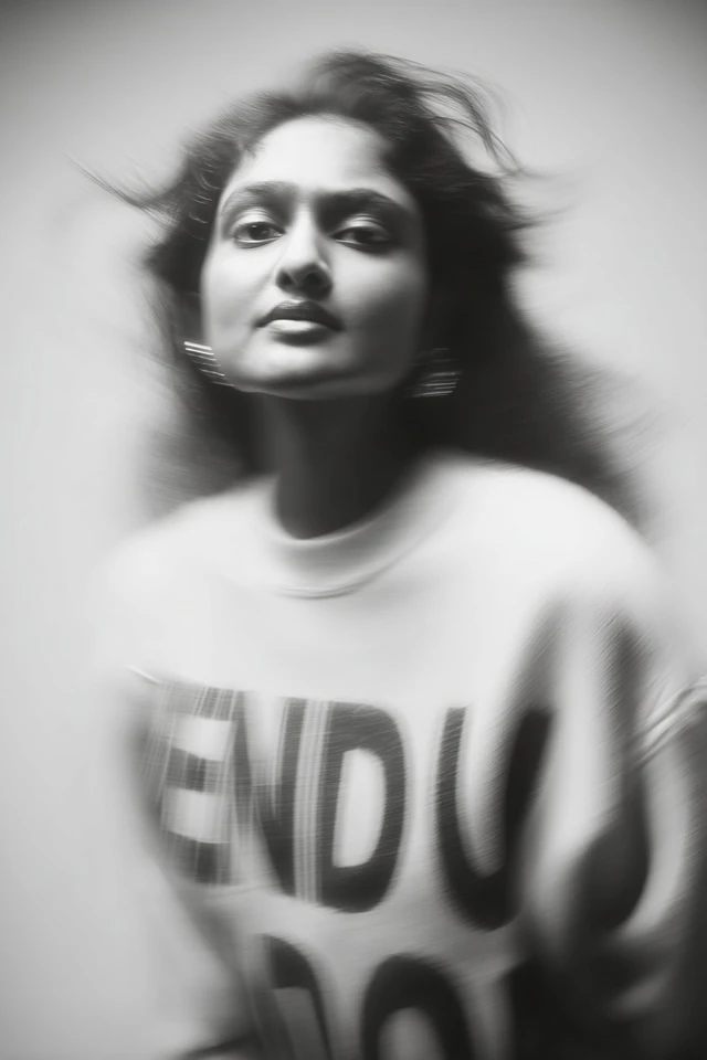 Black and White Editorial Fashion Portrait
