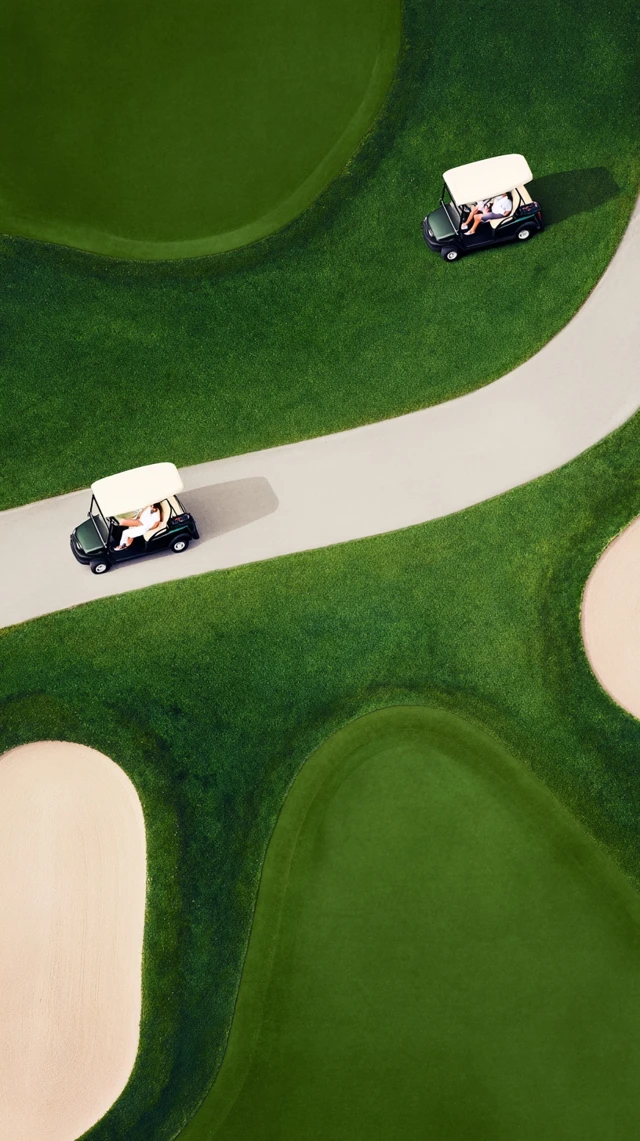 Luxury Golf Editorial Aerial View Minimalist Fashion