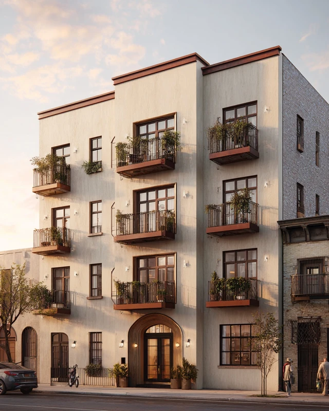 Brooklyn Apartment Building 3D Rendering Architecture Design