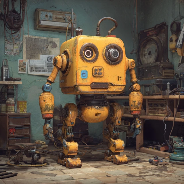 Steampunk Robot Mechanical Machine Art