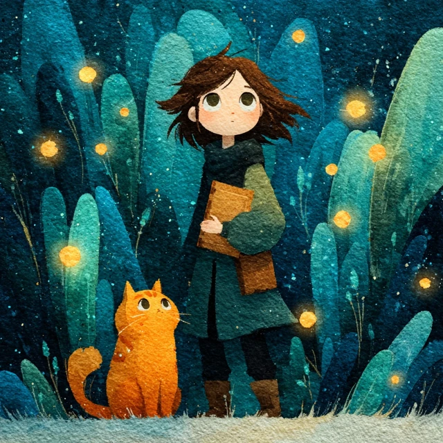 Marisol and Copernico Magical Storybook Illustration
