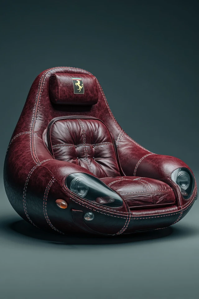 Ferrari Leather Chair Luxury Designer Toy Aesthetic