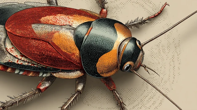 Cockroach Illustration for Pest Control Services