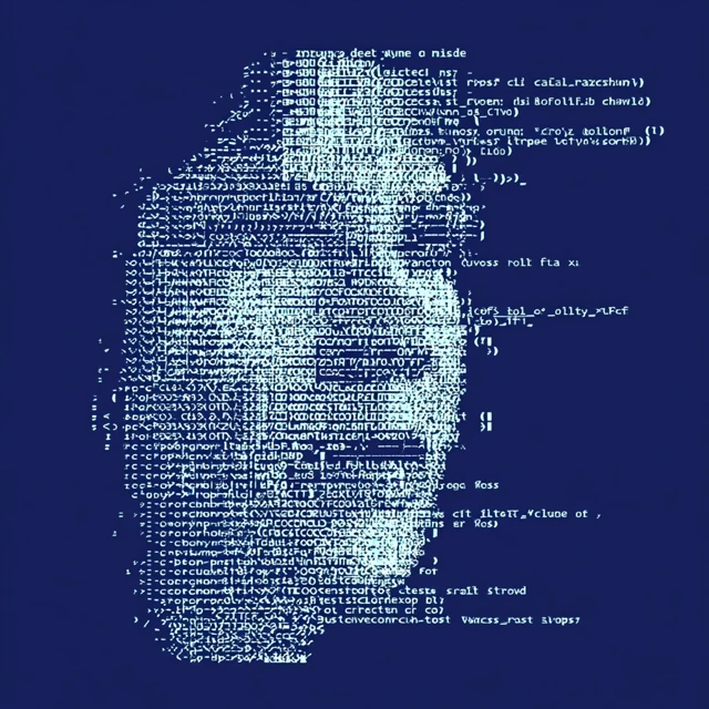 Code Woman Face: Digital Art