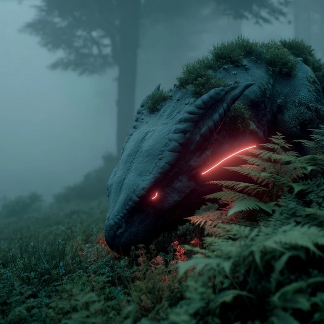 Cyberpunk Alien Insect in Nature