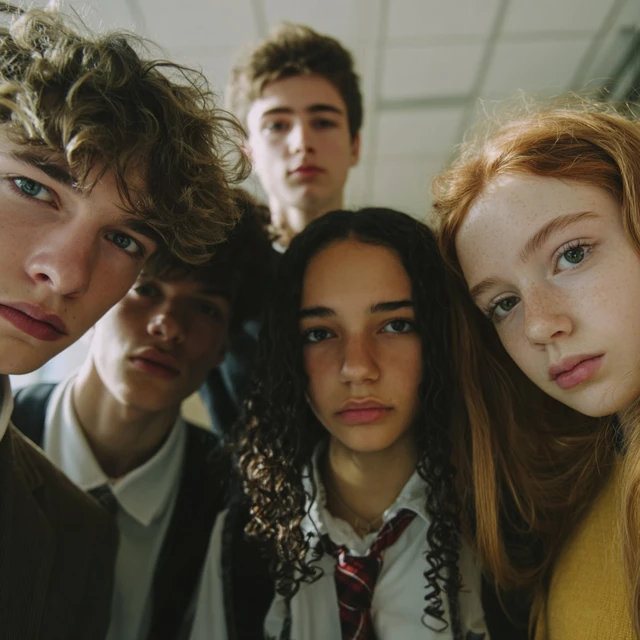 High School Students Alert and Focused