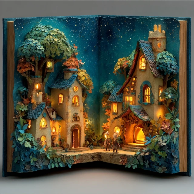 Hansel and Gretel in a Magical 3D Storybook
