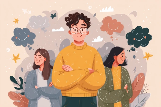 Self Confidence and High Self Esteem Illustration
