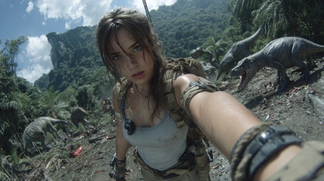 Dinosaur Jungle Selfie Live Streamer Adventure