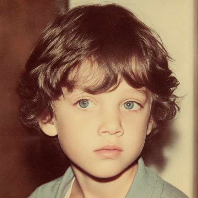 Vintage Photo: 5-Year-Old Boy from the 1980s