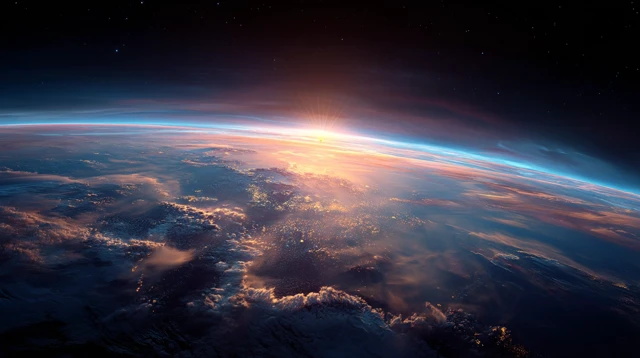 Sunrise Over Earth A Beautiful Space Wallpaper