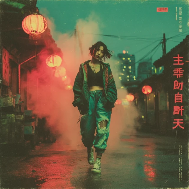 Chongqing Nights Album Cover Girl Urban Realism