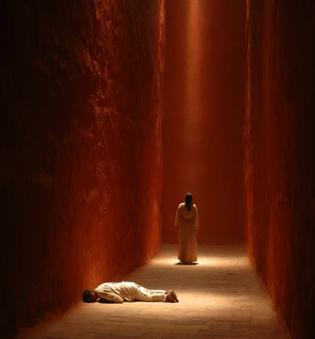 Mysterious Alley Scene in an Ancient City