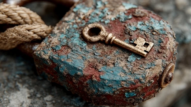 Heart Shaped Padlock Detailed Photography