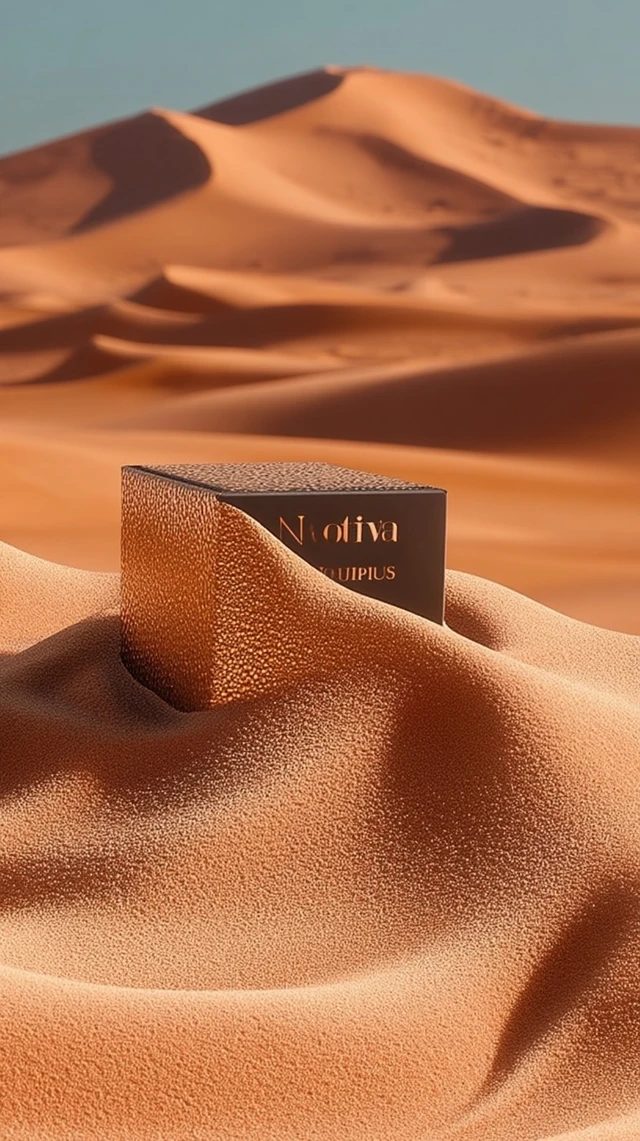 Desert Landscape with a Product Box