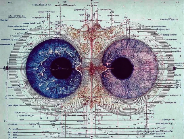 Medieval Manuscript Eyes Illustration