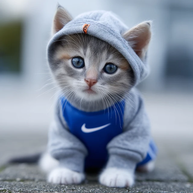 Kitten in Sportswear Captured by Foxconn Camera