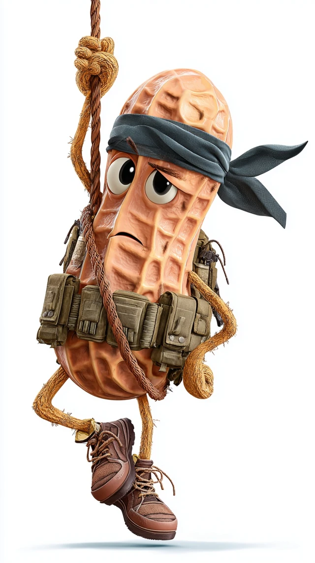 Peanut Soldier Cartoon Illustration