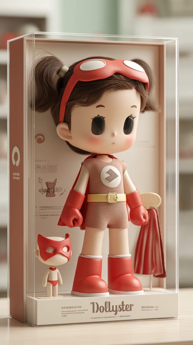 Cute Superhero Doll Figurine - 3D Toy Model - DollyLuster