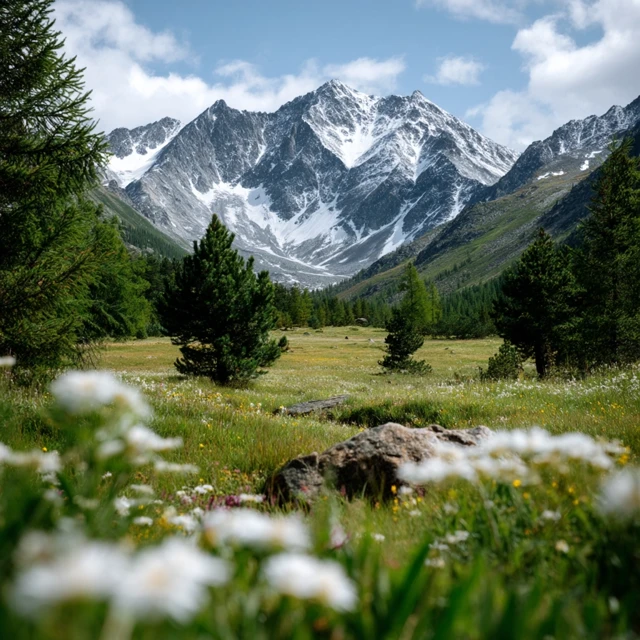 Altay Mountain Meadow Landscape Photography