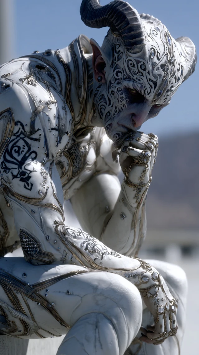 Demonic Figure Ultra Realistic Portrait