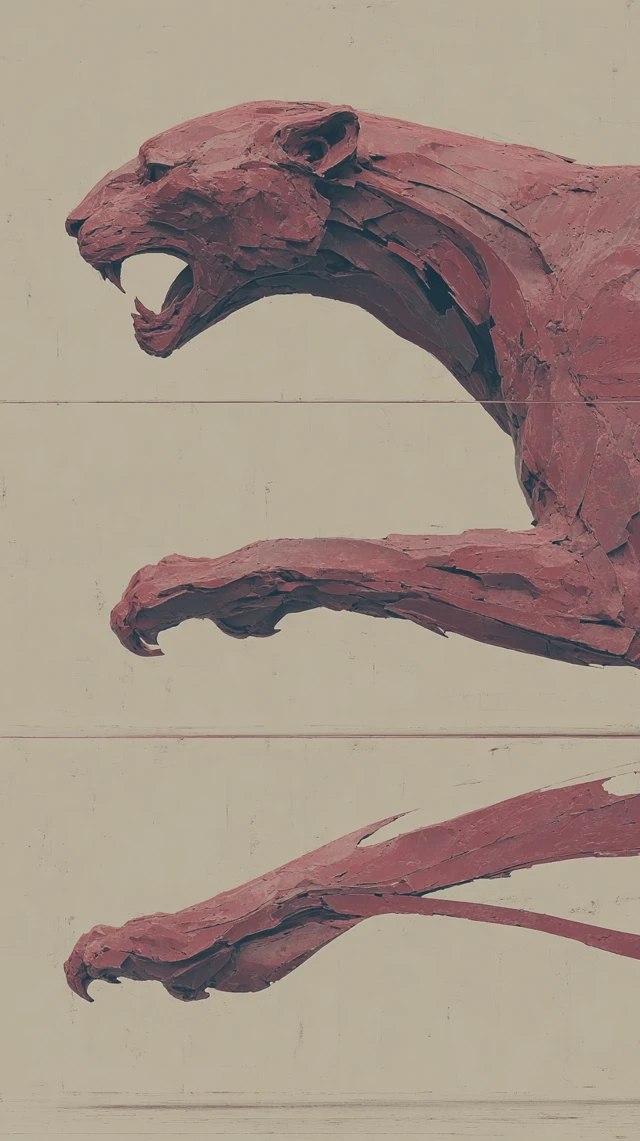 Clay Panther 2D to 3D Surreal Art for TikTok