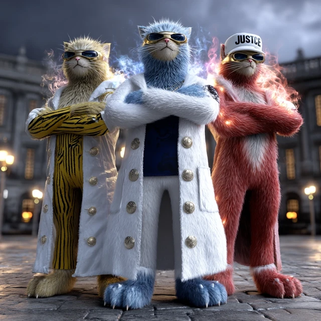 One Piece Marine Admirals Cat Characters 3D Anime Style