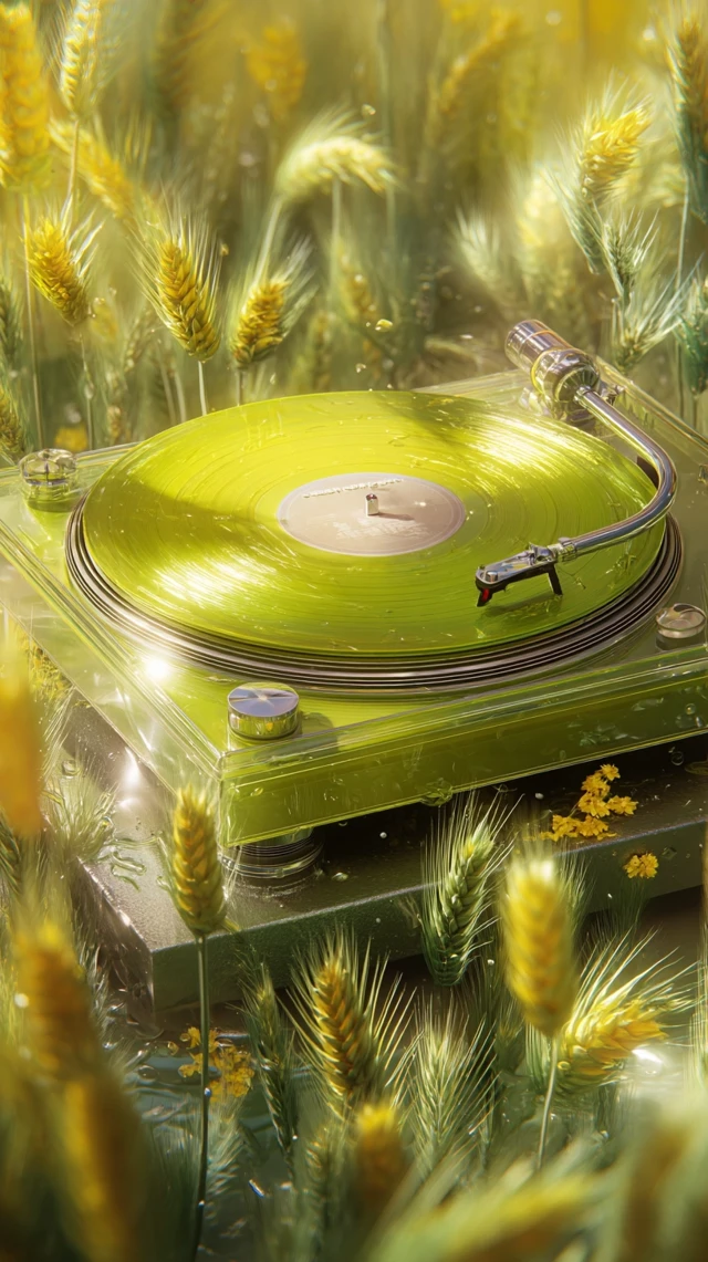 Little Fullness Festival Music Poster Wheat Vinyl Player