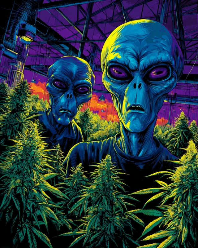 Aliens in a Cannabis Farm