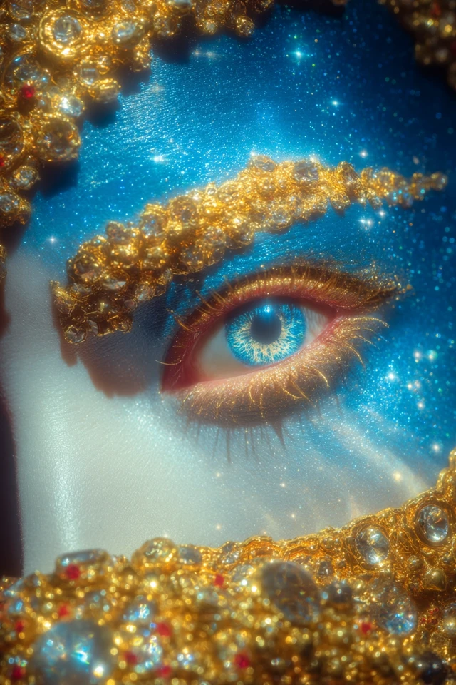 Eye of Galaxy Jewels Gold