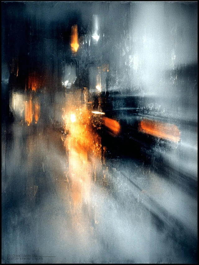 Abstract Car in Motion Analog Photography