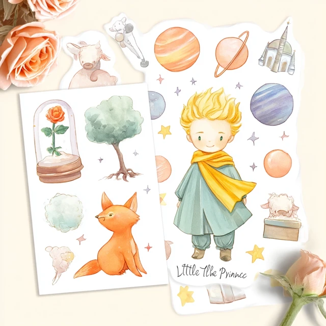 The Little Prince Stickers - Watercolor Illustrations