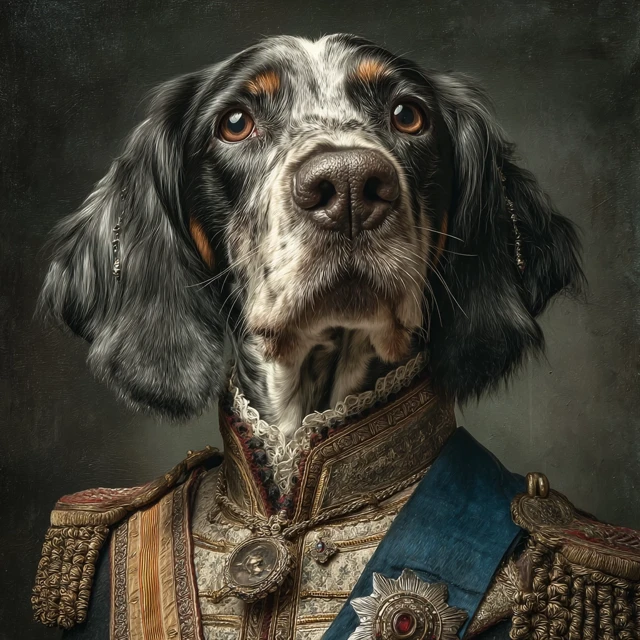 Dog King of Spain Portrait Vintage Art
