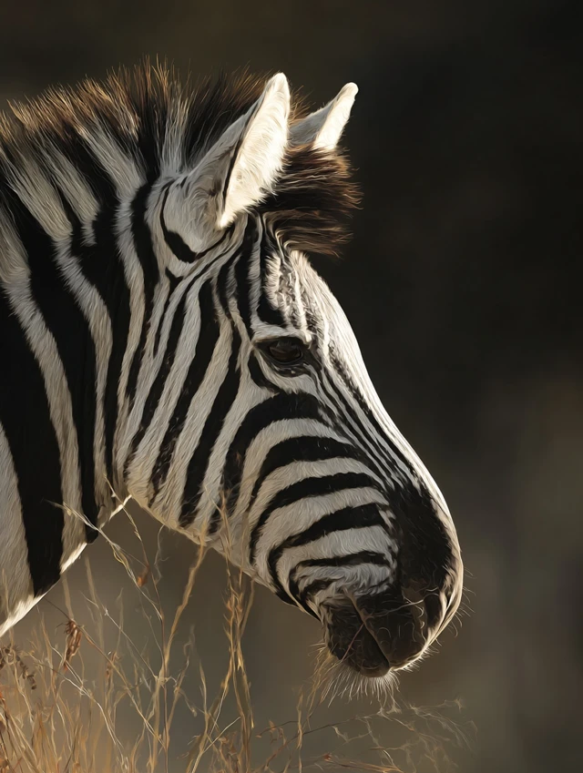 Realistic Zebra Portrait in the African Wild