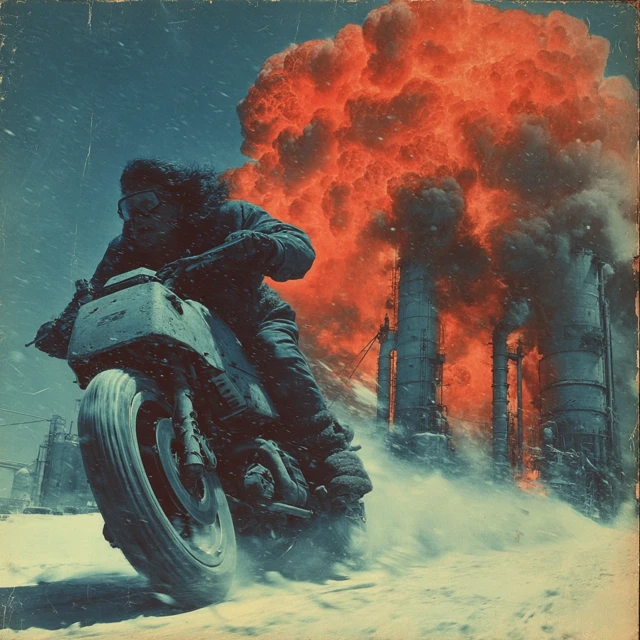 Retro Cyberpunk Escape: Industrial Winter Hell