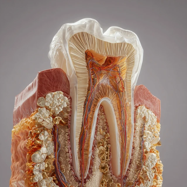Realistic Self Growing Tooth Medical Illustration