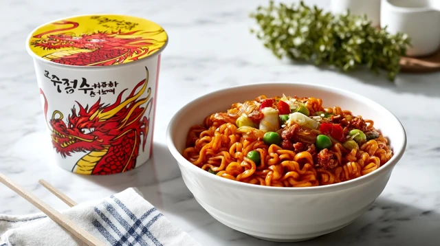 Korean Spicy Noodles Food Photography Delicious Meal