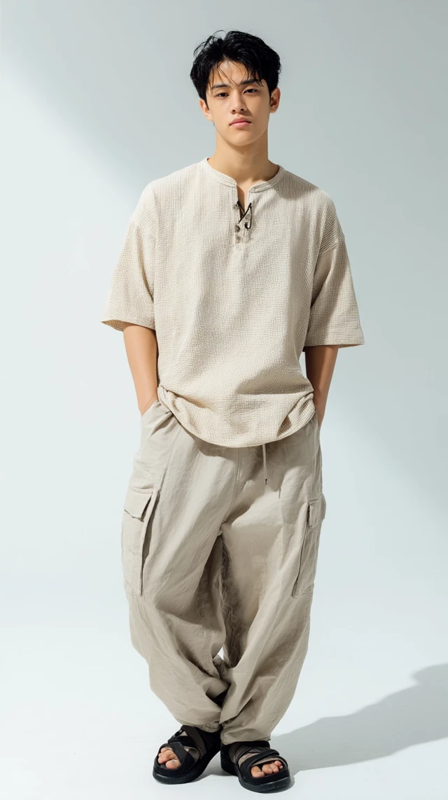 East Asian Model in Modern Fashion Lookbook