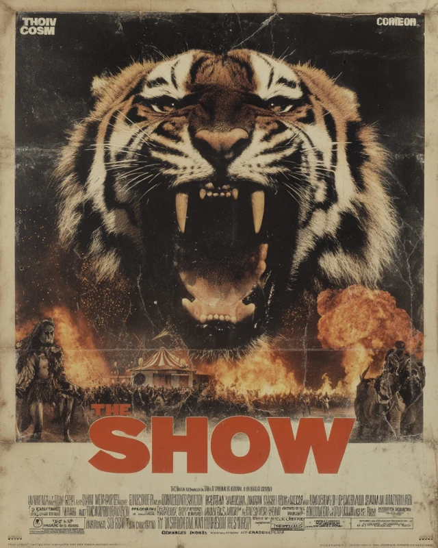Vintage Horror Movie Poster THE SHOW 1970s Style