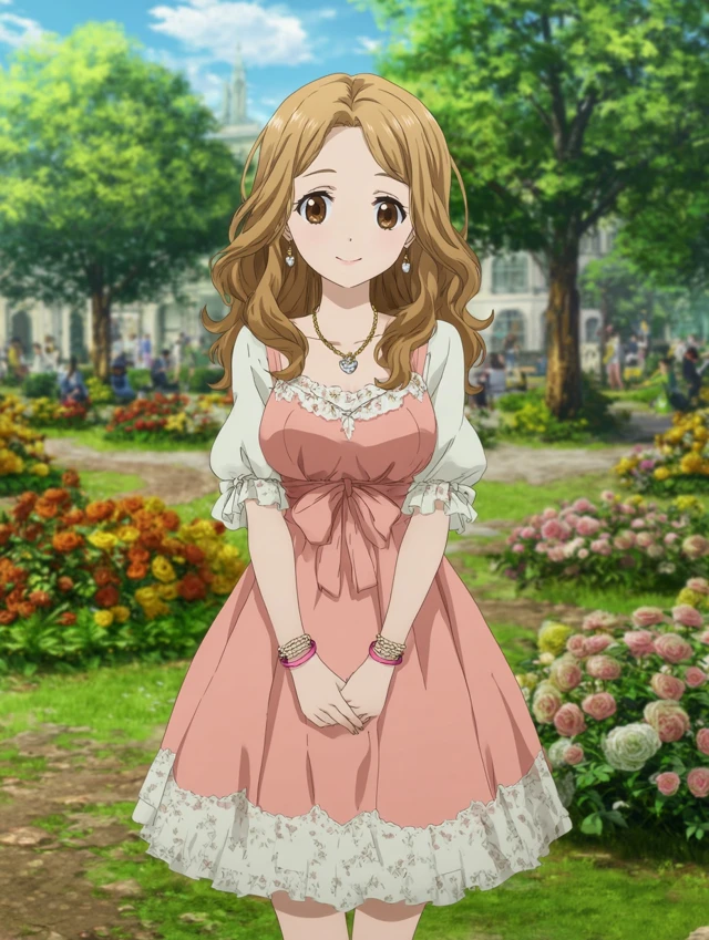 Anime Charlotte in Pink Dress Spring Outfit