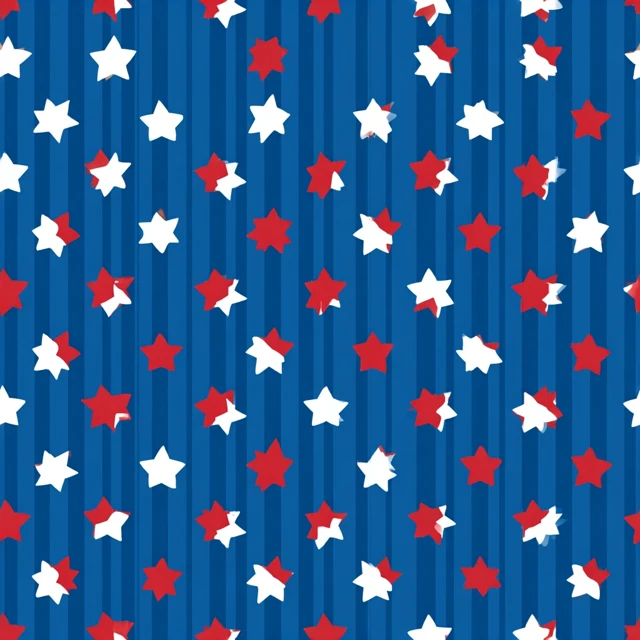 American Flag Seamless Pattern Stars and Stripes