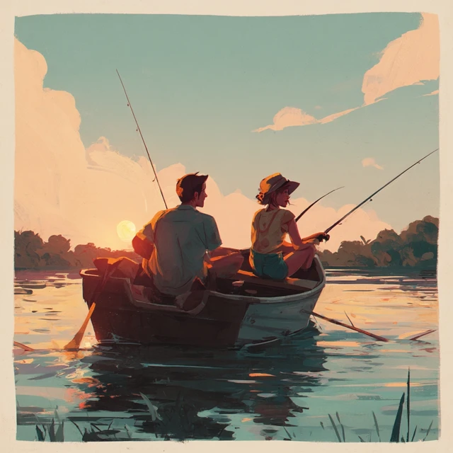 Couple Fishing Together Artsy and Romantic Dating