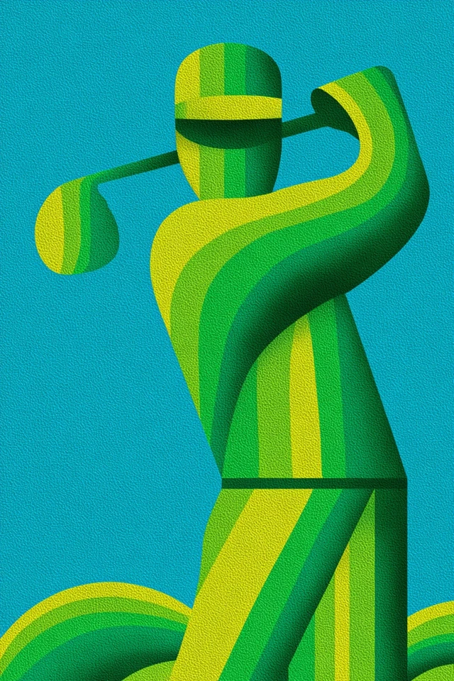 Abstract Minimalist Golf Swing Design