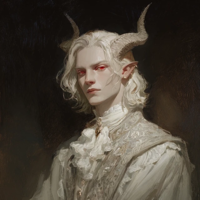 Albino Aristocrat Fantasy Portrait