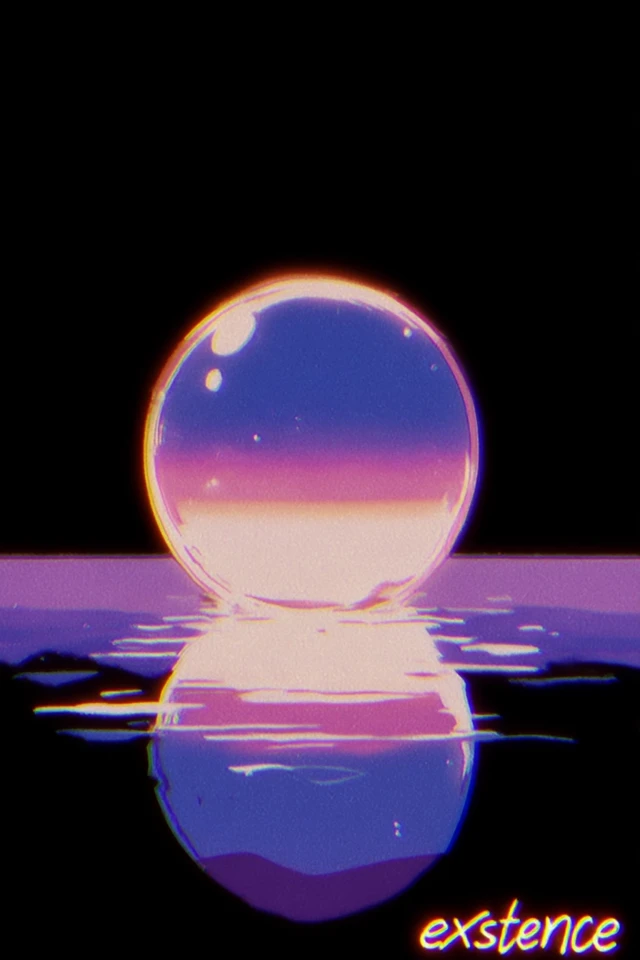 Existence Alone Anime Space Scene Contemplation