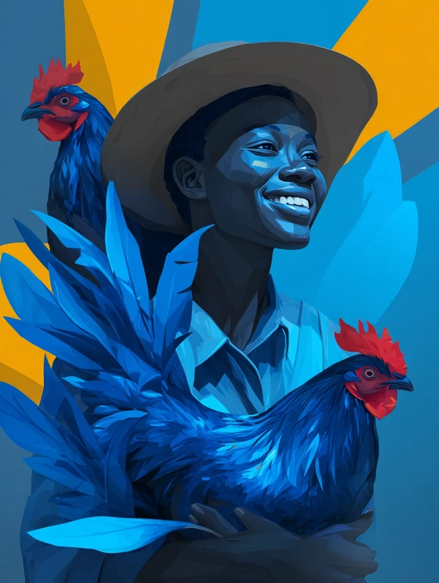 Happy Farmers Day Poultry Farming Vector Design
